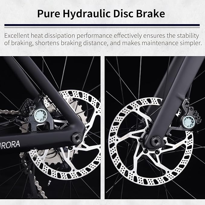 SAVADECK A7L Carbon Road Bike, T800 Carbon Fiber Frame 700C Racing Bicycle with Shimano 105 R7100 24 Speed Groupset and Hydraulic Disc Brake, Ultra-Light Carbon Bike for Man and Women