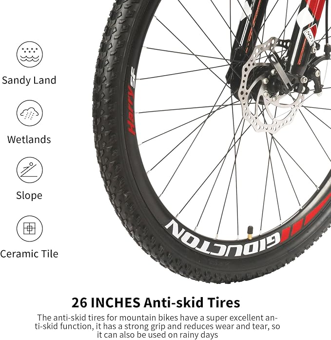 EUROBIKE 26”/27.5" Mountain Bike,Full Suspension Folding Mountain Bike,21 Speed Foldable Bicycle Men or Women MTB for Afult