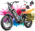 2026 eAhora Juliet Pro 2 EBike - Dual Motor 5400W/1200W 30-43MPH 60V 70Ah 200Mile Long Range Electric Bike for Adults, 20'' Fat Tire Fast Electric Mountain Bike Full Suspension Electric Bicycle