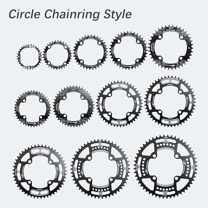DJC Bike Chainring 104BCD Round/Oval 30t 32t 34t 36t 38t 40t 42t 44t 46t 48t 50t 52t Tooth Narrow Wide 7/8/9/10/11/12 Speed Ultralight MTB Mountain Bike 104 BCD Chainwheel