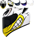 Full Face Motorcycle Helmet Racing Motocross Helmets with Pinlock Compatible Clear&Tinted Visors DOT Model Approved Street Bike Helmet