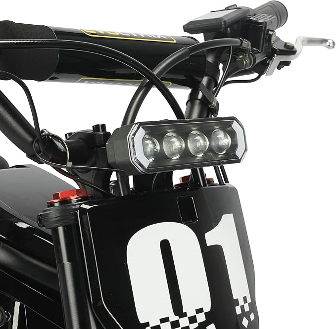 2000W Electric Dirt Bike for Teens & Adults - 37MPH Off-Road EBike, 48V 23AH Removable Battery E Bikes, 14"/12" Fat Tires Bicycle, Hydraulic Brakes Mountain Trail Motorcycle for Ages 13+