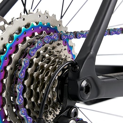 Rainbow 10 Speed Bike Chain, 1/2" x 11/128" 116 Links for Road Bike Mountain Bike (10 Speed Chain)