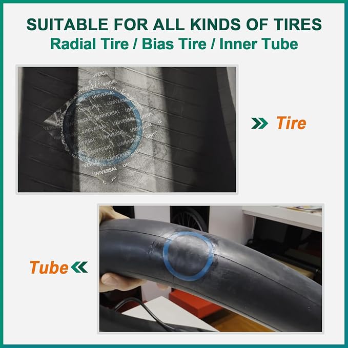 PAX 30 Pcs 32mm Round Universal Tire Patch Kit for Inner Tubes, with 60ml Green Rubber Cement, Tube Patch Kit for Bike, Motorcycle & Inflatable Tires (Not Plug, Not Sealant)