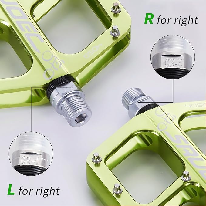 Universal Aluminum Bike Pedals for BMX/MTB, Wide Platform