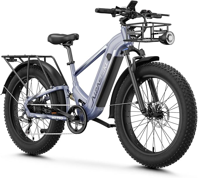 LEONX M2 Pro Electric Bike,1800W Motor Electric Bike for Adults, 26'' x 4.0'' Fat Tire Ebike with 48V 17.5AH Battery, 36MPH 85Miles Long Range Electric Mountain Bike, Up to 110 Nm