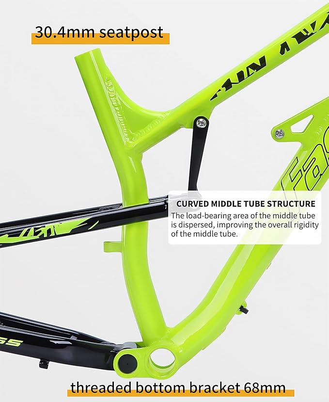 Full Suspension Mountain Bike Frame 27.5er Aluminium Alloy Softtail Frame 17'' DH/XC/AM Quick Release 135mm Frame Disc Brake Bicycles Frame