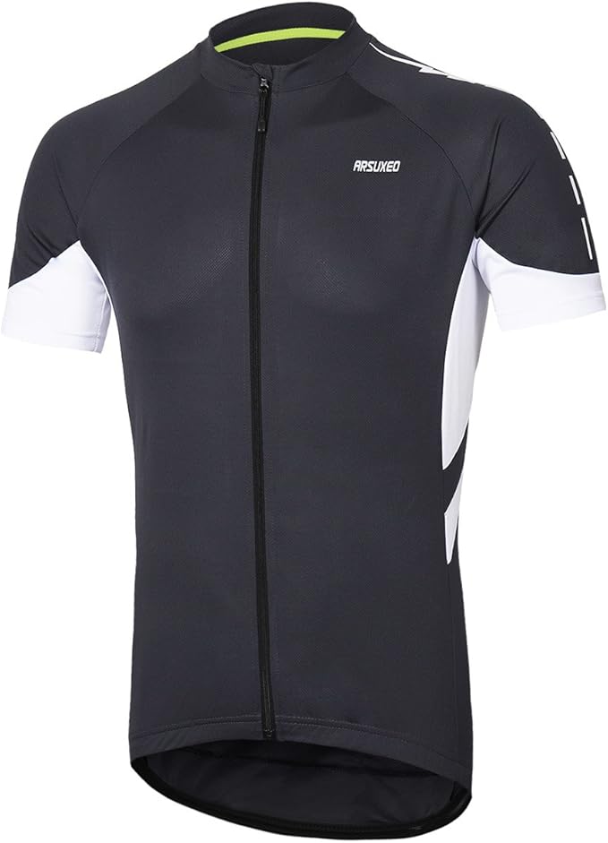 ARSUXEO Men's Short Sleeves Cycling Jersey Bicycle Biking Bike Shirt 636