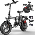 Tomofree 750W Peak Electric Bike for Adult, 20-25MPH/25-35 Miles Electric Bicycle, 14" Folding E Bike, 48V 20Ah Removable Battery, PAS Control, Commuter E-Bike for Adults and Teens