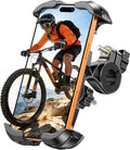 Motorcycle Phone Mount [Secure Grip][Anti-Drop], Upgrade Bike Phone Holder [1s Stable Lock], 360° Rotatable Phone Holder for Mountain Bike/ATV, Fits for iPhone/Samsung 4.7-6.9", Screw Mount
