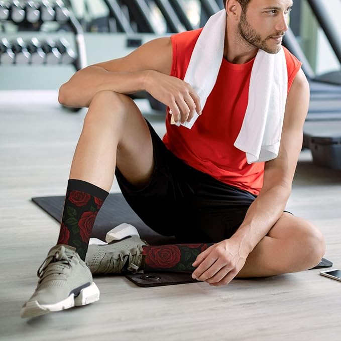 Crew Athletic Socks Funny Crazy Casual Sports Novelty Dress Socks for Women Men Running Hiking