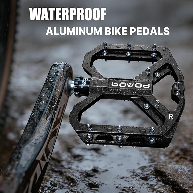 Bike Pedals 9/16" Lightweight Non-Slip Bicycle Platform Pedals - Fits Most Adult Bikes & Mountain Bikes &MTB, Road Bikes and Slip-Resistant Design