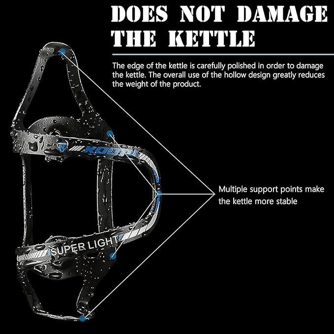 KOOTU Lightweight Aluminum Bicycle Water Bottle Cage, Durable Alloy Bike Bottle Holder, Bicycle Cup Holder for Road, Mountain, Hybrid Bikes – Blue