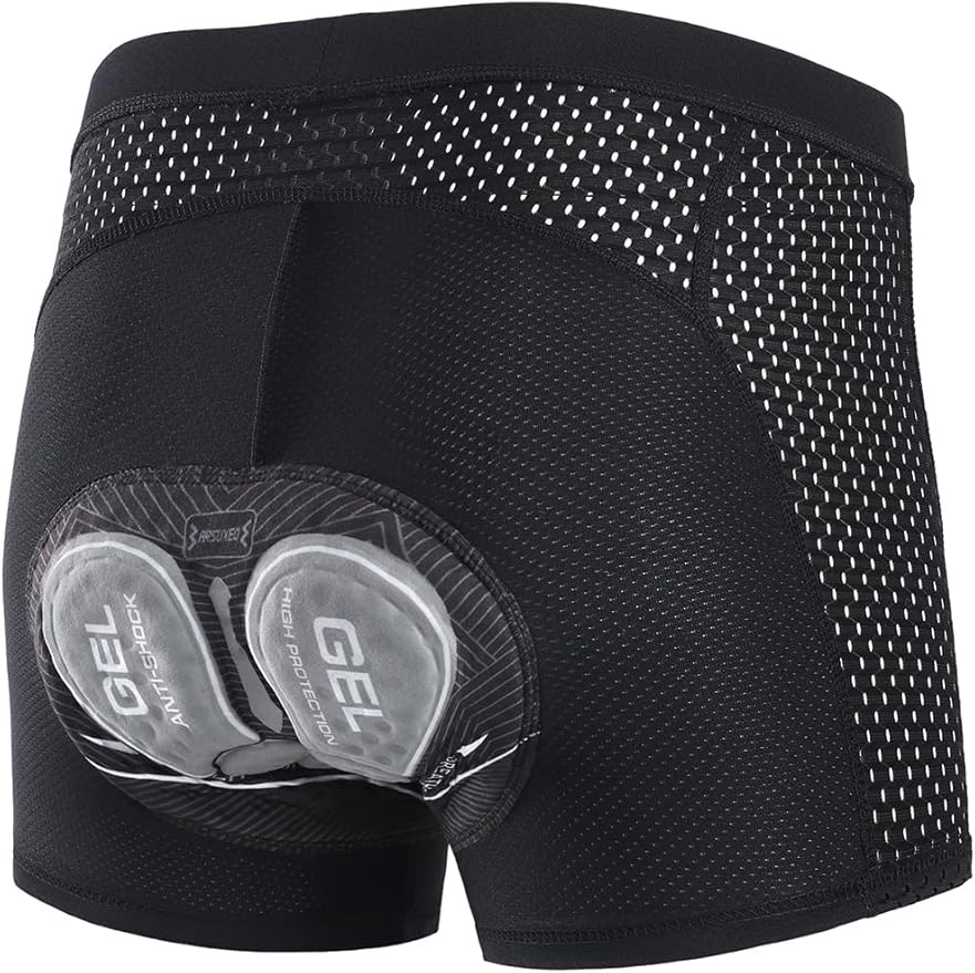 ARSUXEO Men's Cycling Underwear 4D Padded Bike Shorts Bicycle Biking Cycling Shorts with Padding Mountain Bike Liner