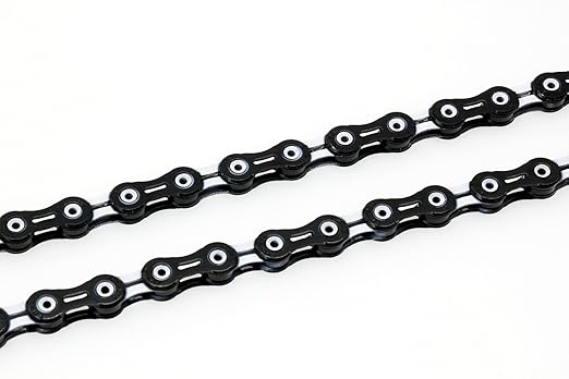 PYC SP1101 11-Speed Bike Chain, 116 Links (116L), Super Lightweight Hollow-Pin Bicycle Chain for Mountain (MTB) & Road Bikes, Compatible with Shimano, SRAM, Campagnolo (DLC White)
