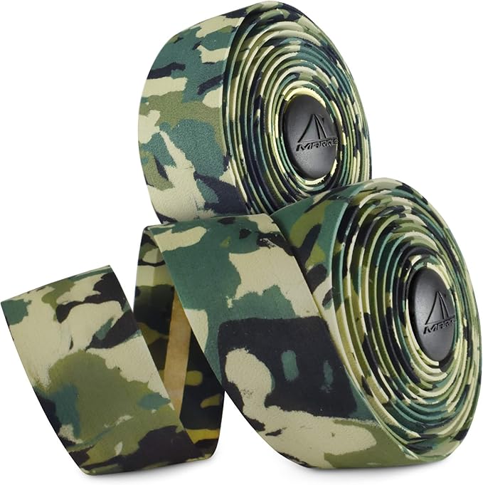 MARQUE Road Bike Handlebar Tape - Road Cycling Bicycle Handle Bar Wrap for Drop Bars with End Plugs - 2PCS per Set