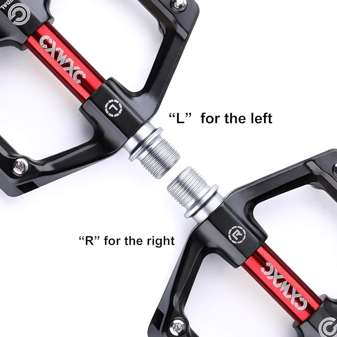CXWXC Road/MTB Bike Pedals - Aluminum Alloy Bicycle Pedals - Mountain Bike Pedal with Removable Anti-Skid Nails