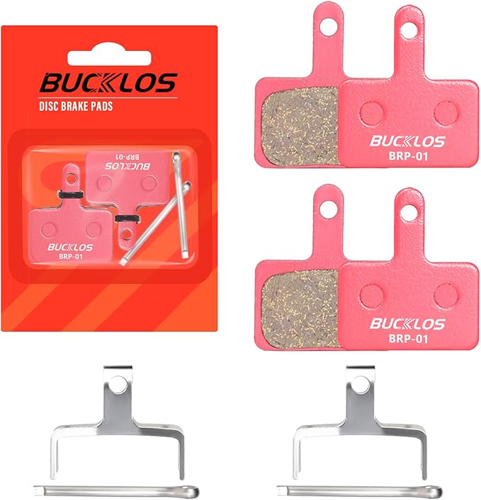 BUCKLOS Bike Disc Brake Pads for TRP Tektro Shimano MT200 Deore Br-M575 M525 M515 T615 T675 M505 M495 M486 M485 Ridstar Q20,Bicycle Disk Brakes Pads for Mountain Bike/Electric Bike/Road/Scooter/Ebike