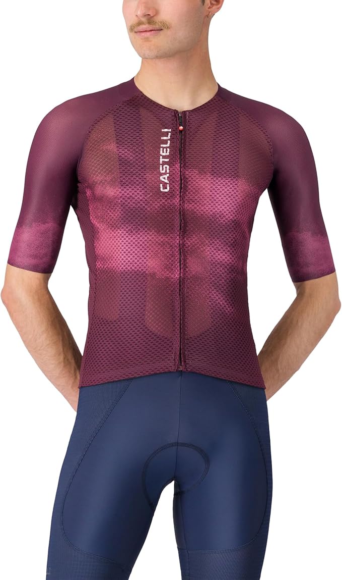 CASTELLI Men’s Climber’s A/C Jersey, Quarter Length Sleeve, Full Zip, Road Cycling & Gravel Biking Jersey with UV Protection