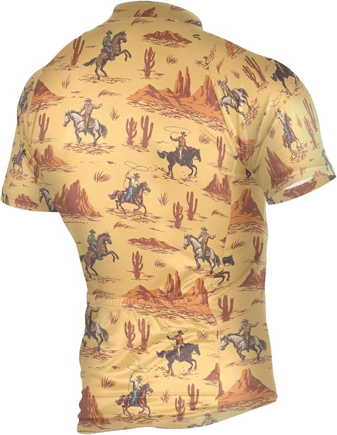Men's Cycling Bike Jersey Short Sleeve Moisture Wicking, Breathable, Quick Dry Biking Shirt with 3 Rear Pockets