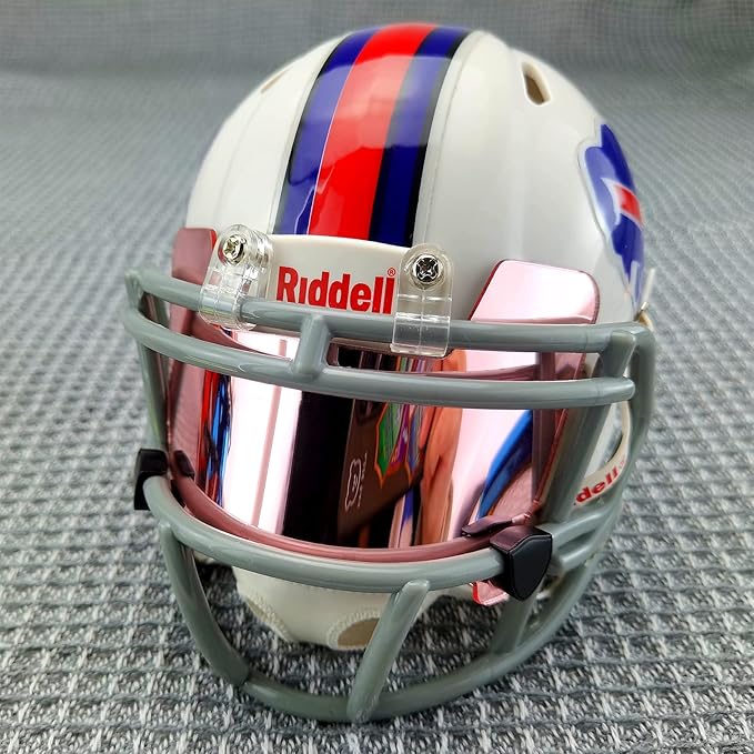 Mini Football Helmet Visor Clear with Clips Universal Fit for Collectors and Display