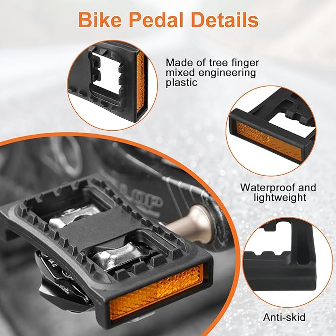 Bike Flat Pedal Fit for SHIMAN0 All Mountain Self-Locking Pedals, for PD-M520 PD-M540 PD-M780 Models, Can Be Used with M520, M540, M8000 and M9000
