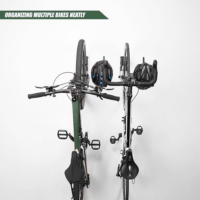Heavy Duty 2 pack Wall Mount Bicycle Holder/Hanger/Hook Bicycle Storage for Garage/House, Bike Accessories, Holds up to 110 lbs