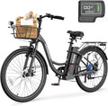 LILYPELLE Electric Bike for Adults, 700W Peak Power Commuter Ebike with 36V 10.4Ah Removable Battery, 7-Speed 24'' 26'' Tires City Cruiser Ebike E-Bicycle