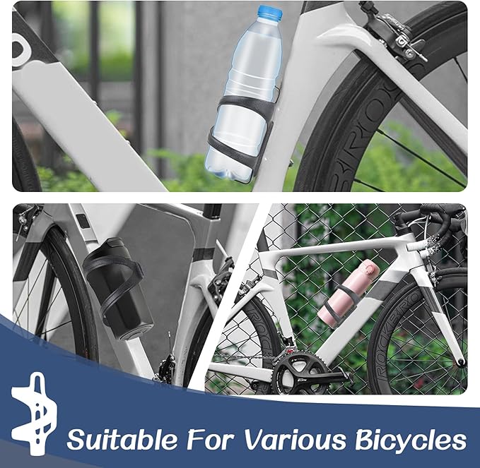 ROADNADO Carbon Fiber Bike Water Bottle Cages Ultralight Drink Holder Left Opening/Right Opening Bicycle Bottle Cupholder for MTB Road Bike Cycling Mountain Bikes (1PCS / 2PCS)