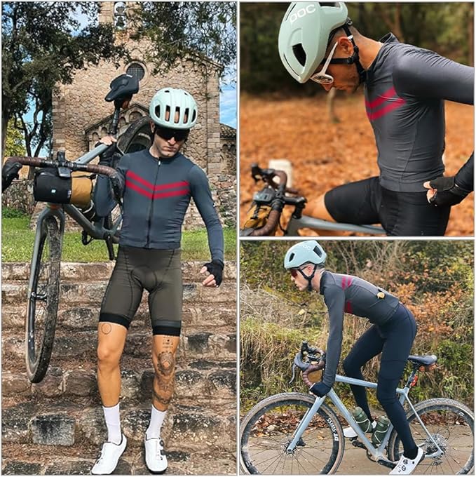 Lo.gas Cycling Jersey Men Short/Long Sleeve Bike Biking Shirts Full Zip with Pockets Road Bicycle Clothes