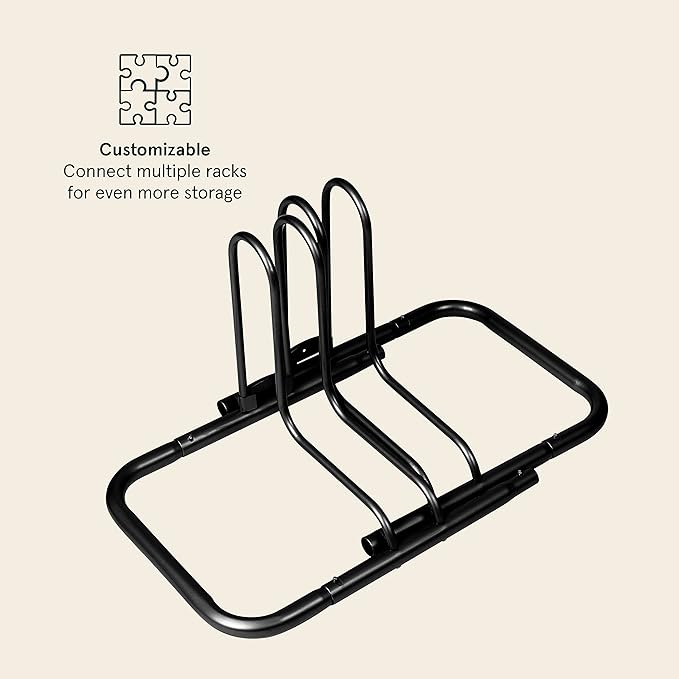 Retrospec Stash Rack 2, 4 & 5 Bike Floor Stand Bicycle Storage Organizer for Mountain Bike, Road Bike, Weather Resistant Fine Powder Steel Coating Fits Wheels up to 3" | for Mountain Bike, Road Bike, Weather Resistant, Fits Wheels up to 3"