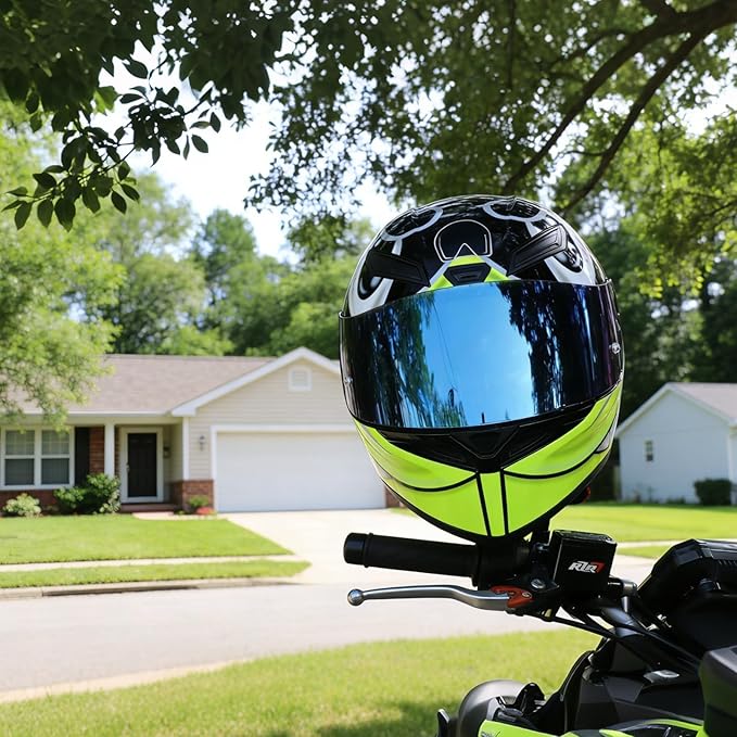 Motorcycle Helmet Visor for AGV K1 K1S K3SV K5 K5S, Anti-Scratch UV Protected Full Face Shield, High-Definition Tinted Mirror PC Lens, Day Riding (Blue)