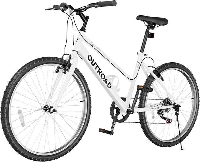 26 inch 7-Speed Commuter Bicycle,Men's Cruiser Bike/Mountain Bike/Hybrid Bicycle,V Brake,Metal Frame, Adult Bike (Black, White, Blue, Green, Purple, Pink)