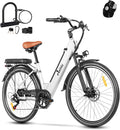 Electric Bike for Adults, 26 Inch Step Through Electric Bike, 36V 13Ah UL Removable Battery Up to 50Miles Peak 1000W, 22Mph Commuter Women Ebike Bicycles Beach Snow