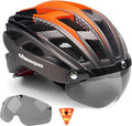 Shinmax Bike Helmet, CPSC/CPC Bike Helmet for Adult Men Women with Magnetic Goggles&Led Back Light Cycling Helmet Adjustable SM-T69