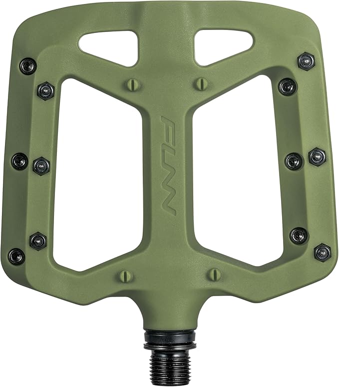 Funn Taipan Glass Fiber Reinforced Thermoplastic Bike Pedals with 9/16-inch CrMo Axles and Shin-Friendly Pins for MTB/BMX/Urban/Gravel Riding