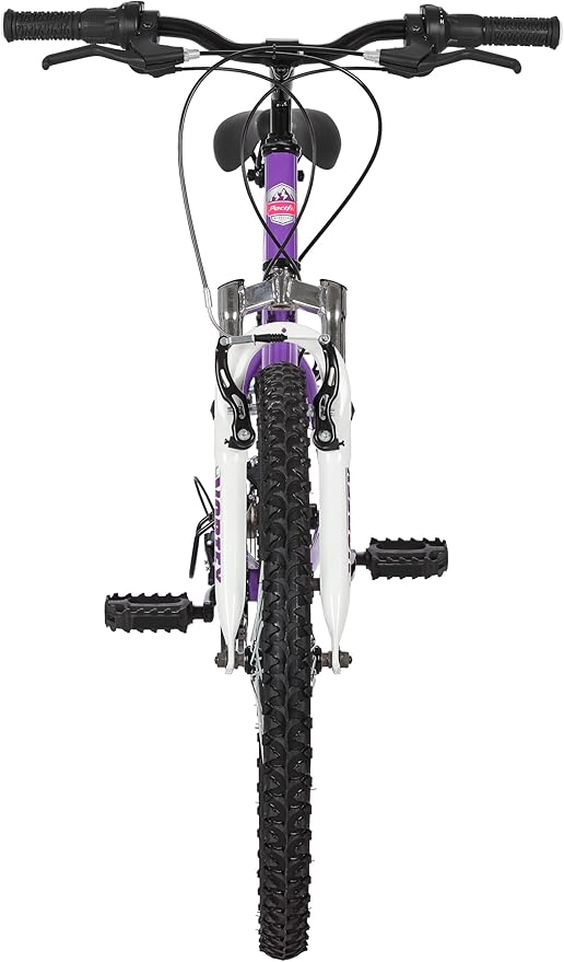 Pacific Mountain Sport Bike, 24 or 26 inch Mountain Bike for Youth and Adults, 18 Speed, Steel Frame, Knobby Tires, Front Suspension Fork, Twist Shifters, Linear Pull Brakes, Youth and Adult Bicycle