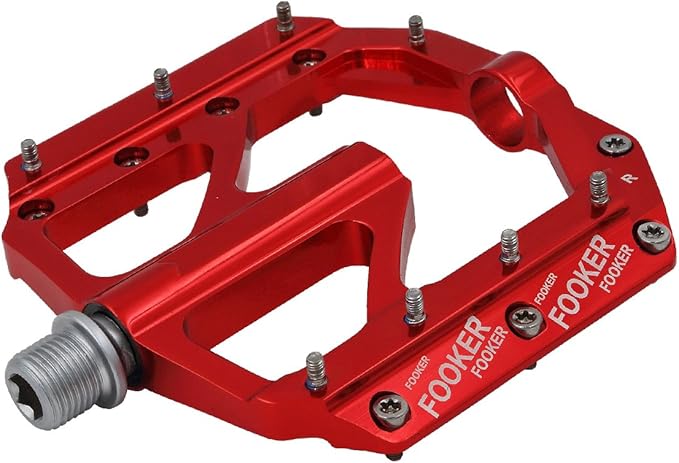 FOOKER Bike Pedals Non-Slip Aluminum Alloy MTB Mountain Bike Pedals 3 Bearing 9/16" for Road BMX MTB Bikes