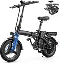 Folding Electric Bike for Adults, 14" Ebike 500W Peak Motor, 23MPH | 35Miles PAS Range | 48V12Ah Removable Battery | Commuter Foldable Electric Bicycles | UL 2849 Certified | Pedal Assist