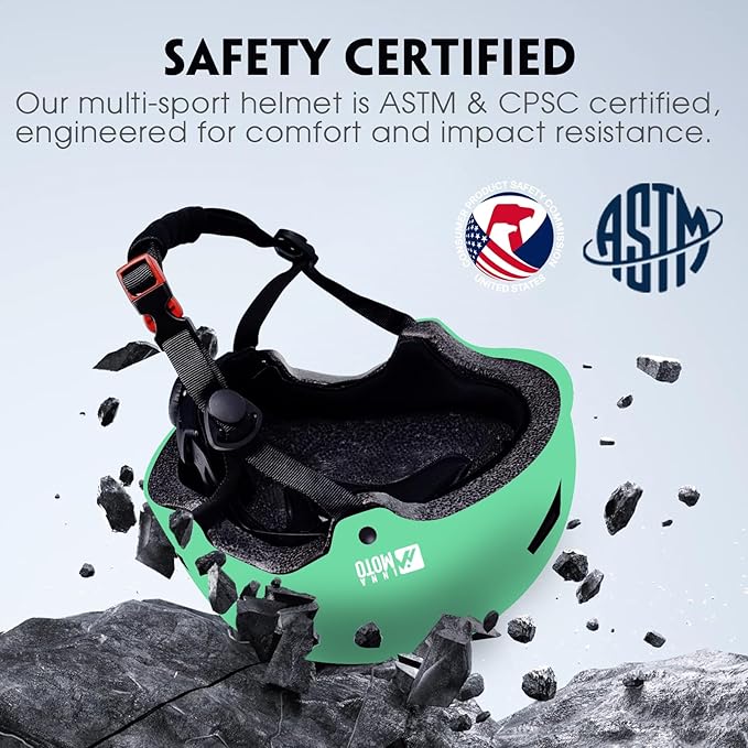 Skateboard Helmet for Adults - Adjustable Certified Safety Adults Helmet for Skateboarding Bike Bicycle Scooter Cycling Skate Skating Multisport Helmets for Women Men Boys Girls Kids Youth