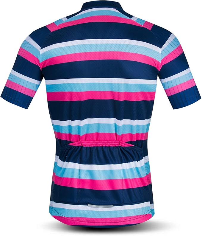 New Pro Full Zipper Men's Cycling Jersey Short Sleeve Riding Shirt USA