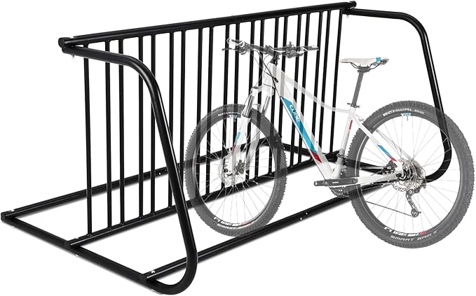 Commercial Floor Bike Rack Stand, Grid Bike Rack Ground, 10-Bike Capacity Dual Sided Bicycle Storage Stand Floor Parking Stand for Garages, Stores, Schools & Universities Power Coated Steel