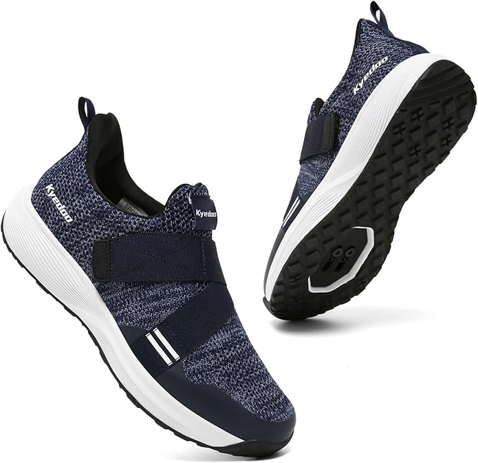 Kyedoo Men‘s Indoor Cycling Shoes Compatible with SPD Cleats, Comfortable Walkable Bike Shoes, Cleats Included