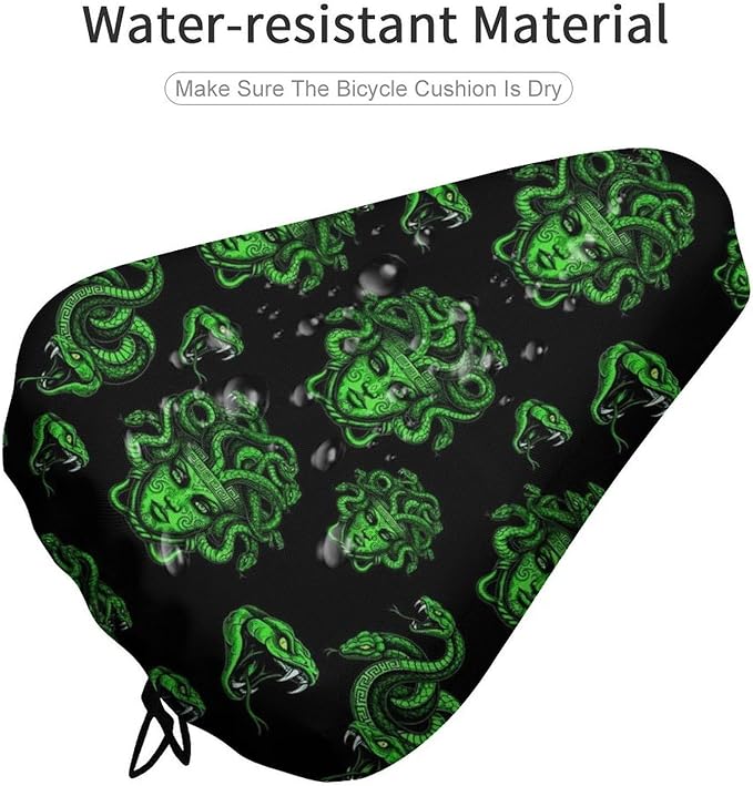 Adjustable Exercise Bike Seat Cover, Soft Cushion Indoor Outdoor Dust Resistant Protection