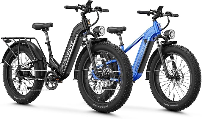 Aipas M1 Pro & M2 Pro Electric Bike Combo, 1800W Peak Motor Fat Tire EBikes for Adults, 36MPH Electric mountain Bike with 48V 17.5Ah Battery, 26" x 4.0" All-Terrain Tires, 7 Speed, 85 Miles Long Range