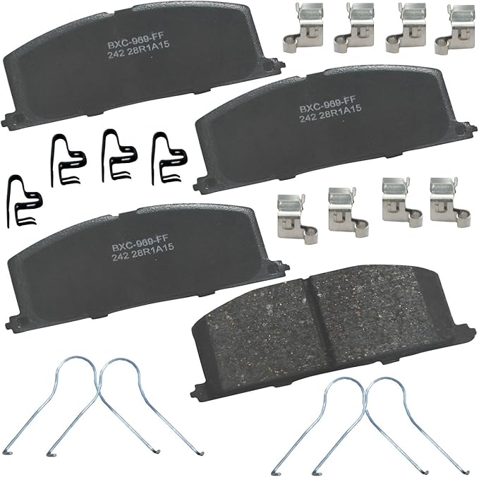 Bendix Premium SBC242 Ceramic Front Brake Pads for Select Models Chevrolet Nova, Geo Prizm, Toyota Camry, Celica, Corolla, MR2, Paseo, Tercel