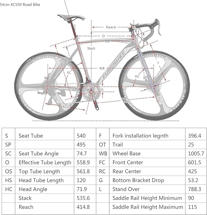 Road Bike 54CM Frame Mens Bikes 21 Speed Bicycle 700C Wheels