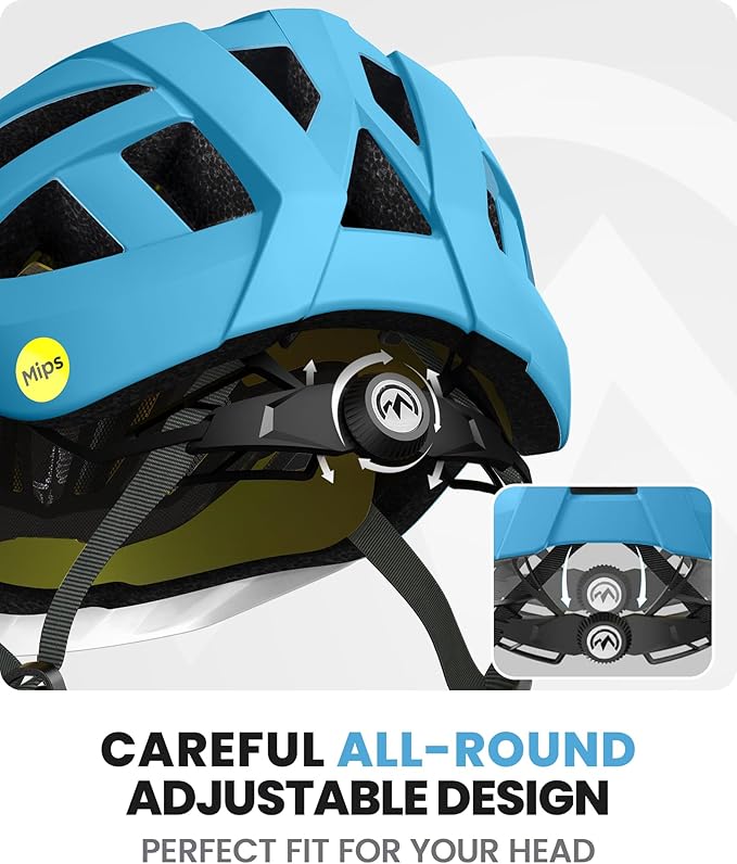 OutdoorMaster Gem Recreational MIPS Cycling Helmet - Two Removable Liners & Ventilation in Multi-Environment - Bike Helmet in Mountain, Motorway for Youth & Adult