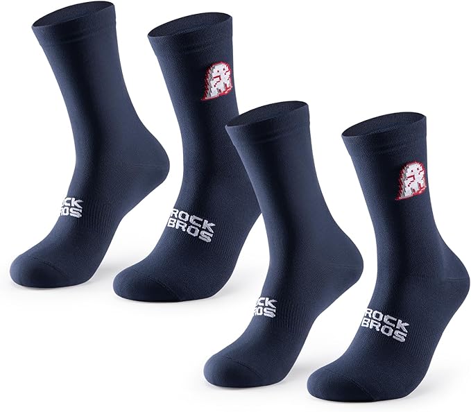 ROCKBROS Aerodynamic Cycling Socks with Wear-resistant Heel, VNS Halloween Series Breathable Athletic Crew Socks, 2 & 3-Pack