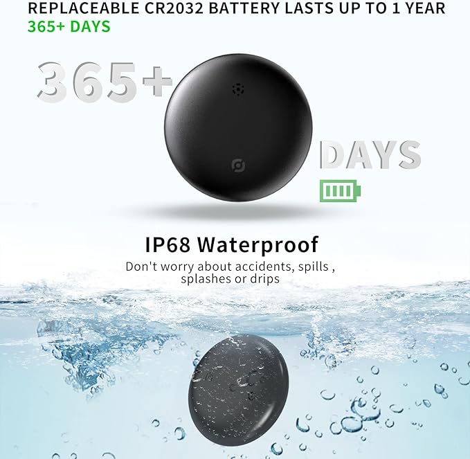 2 Pack GPS Tracker for Vehicles, Works with Android & iOS Apple Find My, No Monthly Fee or Subscription, Hidden Magnetic Car Tracking Device, Mini Smart Tags Finder for Kids, Dogs, Keys, Luggage